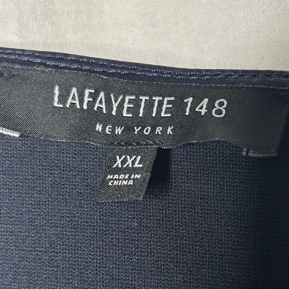 LAFAYETTE 148 NY Paloma Ponte Knit Sheath Dress Shift Bell Sleeve Career Work - Picture 6 of 11